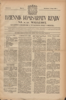 Dziennik Komisarjatu Rządu na M. St. Warszawę.R.2, № 25 (1 lutego 1921) = № 62