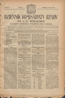 Dziennik Komisarjatu Rządu na M. St. Warszawę.R.2, № 26 (3 lutego 1921) = № 63