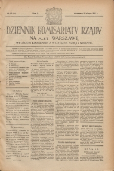 Dziennik Komisarjatu Rządu na M. St. Warszawę.R.2, № 33 (11 lutego 1921) = № 70