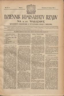Dziennik Komisarjatu Rządu na M. St. Warszawę.R.2, № 37 (16 lutego 1921) = № 74