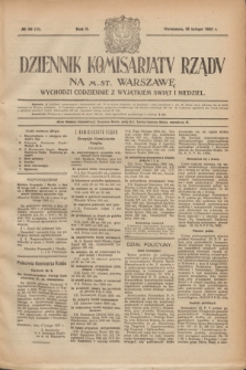 Dziennik Komisarjatu Rządu na M. St. Warszawę.R.2, № 39 (18 lutego 1921) = № 76