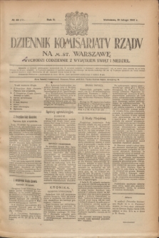 Dziennik Komisarjatu Rządu na M. St. Warszawę.R.2, № 40 (19 lutego 1921) = № 77