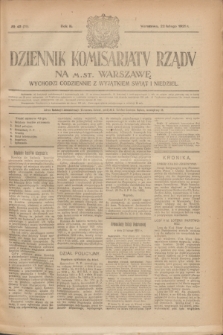 Dziennik Komisarjatu Rządu na M. St. Warszawę.R.2, № 42 (22 lutego 1921) = № 79
