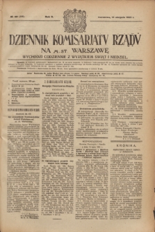 Dziennik Komisarjatu Rządu na M. St. Warszawę.R.2, № 181 (13 sierpnia 1921) = № 308