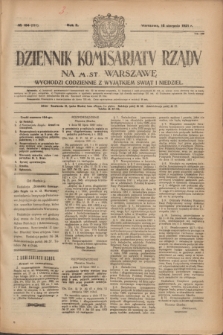 Dziennik Komisarjatu Rządu na M. St. Warszawę.R.2, № 184 (18 sierpnia 1921) = № 311
