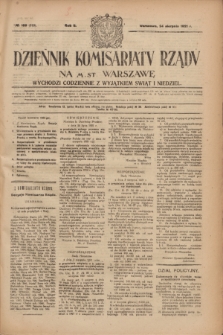 Dziennik Komisarjatu Rządu na M. St. Warszawę.R.2, № 189 (24 sierpnia 1921) = № 316