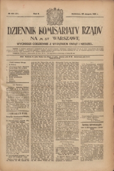 Dziennik Komisarjatu Rządu na M. St. Warszawę.R.2, № 194 (30 sierpnia 1921) = № 321