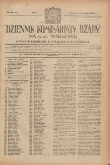 Dziennik Komisarjatu Rządu na M. St. Warszawę.R.2, № 206 (14 września 1921) = № 333