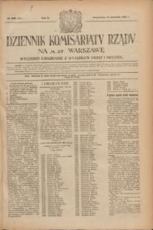 Dziennik Komisarjatu Rządu na M. St. Warszawę.R.2, № 208 (16 września 1921) = № 335
