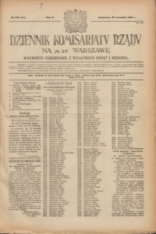Dziennik Komisarjatu Rządu na M. St. Warszawę.R.2, № 216 (26 września 1921) = № 343