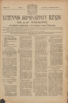 Dziennik Komisarjatu Rządu na M. St. Warszawę.R.2, № 221 (1 października 1921) = № 348
