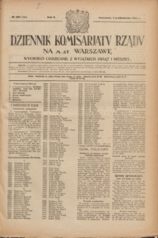 Dziennik Komisarjatu Rządu na M. St. Warszawę.R.2, № 223 (4 października 1921) = № 350