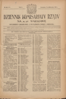 Dziennik Komisarjatu Rządu na M. St. Warszawę.R.2, № 224 (5 października 1921) = № 351
