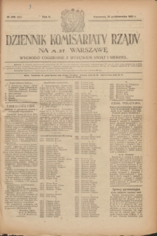 Dziennik Komisarjatu Rządu na M. St. Warszawę.R.2, № 228 (10 października 1921) = № 355