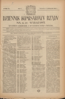 Dziennik Komisarjatu Rządu na M. St. Warszawę.R.2, № 229 (11 października 1921) = № 356
