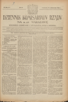 Dziennik Komisarjatu Rządu na M. St. Warszawę.R.2, № 230 (12 października 1921) = № 357