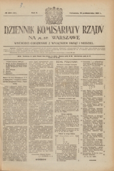 Dziennik Komisarjatu Rządu na M. St. Warszawę.R.2, № 236 (19 października 1921) = № 363