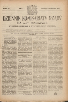 Dziennik Komisarjatu Rządu na M. St. Warszawę.R.2, № 238 (21 października 1921) = № 365