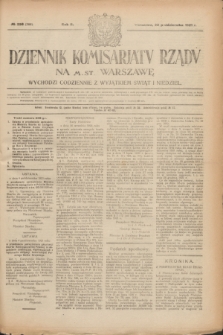 Dziennik Komisarjatu Rządu na M. St. Warszawę.R.2, № 239 (22 października 1921) = № 366