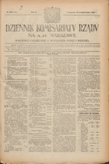 Dziennik Komisarjatu Rządu na M. St. Warszawę.R.2, № 240 (24 października 1921) = № 367