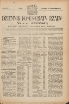 Dziennik Komisarjatu Rządu na M. St. Warszawę.R.2, № 244 (28 października 1921) = № 371