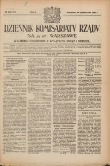 Dziennik Komisarjatu Rządu na M. St. Warszawę.R.2, № 245 (29 października 1921) = № 372
