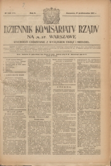 Dziennik Komisarjatu Rządu na M. St. Warszawę.R.2, № 246 (31 października 1921) = № 373