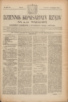 Dziennik Komisarjatu Rządu na M. St. Warszawę.R.2, № 255 (11 listopada 1921) = № 382