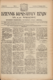 Dziennik Komisarjatu Rządu na M. St. Warszawę.R.2, № 256 (12 listopada 1921) = № 383