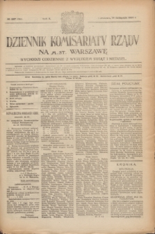 Dziennik Komisarjatu Rządu na M. St. Warszawę.R.2, № 257 (14 listopada 1921) = № 384