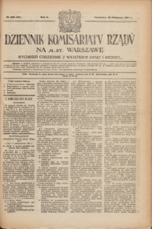 Dziennik Komisarjatu Rządu na M. St. Warszawę.R.2, № 265 (23 listopada 1921) = № 392