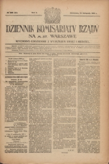 Dziennik Komisarjatu Rządu na M. St. Warszawę.R.2, № 266 (24 listopada 1921) = № 393