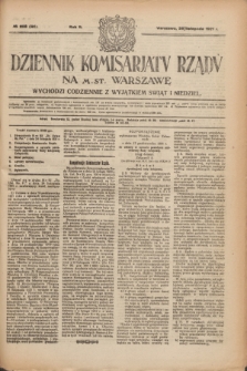 Dziennik Komisarjatu Rządu na M. St. Warszawę.R.2, № 268 (26 listopada 1921) = № 395
