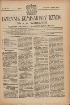 Dziennik Komisarjatu Rządu na M. St. Warszawę.R.2, № 276 (6 grudnia 1921) = № 403