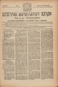 Dziennik Komisarjatu Rządu na M. St. Warszawę.R.2, № 288 (21 grudnia 1921) = № 415