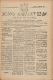 Dziennik Komisarjatu Rządu na M. St. Warszawę.R.2, № 290 (23 grudnia 1921) = № 417