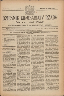 Dziennik Komisarjatu Rządu na M. St. Warszawę.R.2, № 292 (28 grudnia 1921) = № 419