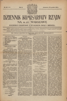 Dziennik Komisarjatu Rządu na M. St. Warszawę.R.2, № 293 (29 grudnia 1921) = № 420