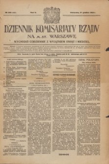 Dziennik Komisarjatu Rządu na M. St. Warszawę.R.2, № 295 (31 grudnia 1921) = № 422