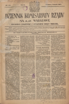 Dziennik Komisarjatu Rządu na M. St. Warszawę.R.3, № 1 (2 stycznia 1922) = № 333