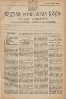 Dziennik Komisarjatu Rządu na M. St. Warszawę.R.3, № 4 (5 stycznia 1922) = № 336