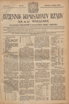 Dziennik Komisarjatu Rządu na M. St. Warszawę.R.3, № 5 (7 stycznia 1922) = № 337