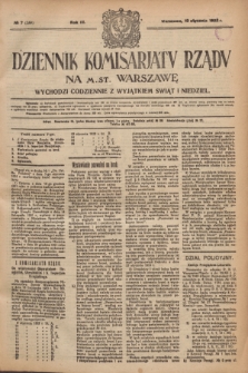 Dziennik Komisarjatu Rządu na M. St. Warszawę.R.3, № 7 (10 stycznia 1922) = № 339