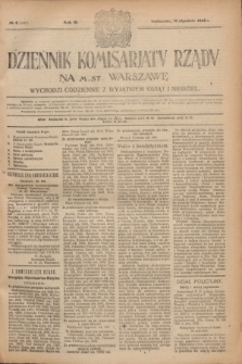 Dziennik Komisarjatu Rządu na M. St. Warszawę.R.3, № 9 (12 stycznia 1922) = № 341
