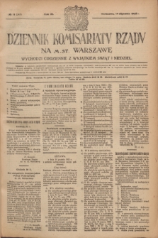 Dziennik Komisarjatu Rządu na M. St. Warszawę.R.3, № 11 (14 stycznia 1922) = № 343