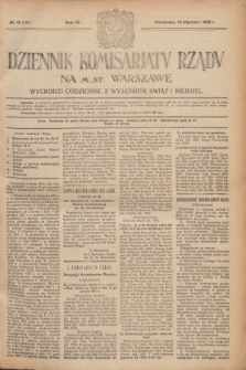 Dziennik Komisarjatu Rządu na M. St. Warszawę.R.3, № 12 (16 stycznia 1922) = № 344