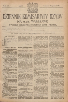 Dziennik Komisarjatu Rządu na M. St. Warszawę.R.3, № 13 (17 stycznia 1922) = № 345