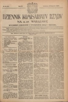 Dziennik Komisarjatu Rządu na M. St. Warszawę.R.3, № 16 (20 stycznia 1922) = № 348