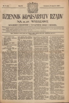Dziennik Komisarjatu Rządu na M. St. Warszawę.R.3, № 17 (21 stycznia 1922) = № 349