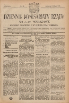 Dziennik Komisarjatu Rządu na M. St. Warszawę.R.3, № 42 (21 lutego 1922) = № 374
